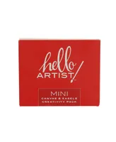 Hello Artist! Party Pack Mini Canvas with Easel Set, 20 Piece
