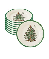 Spode Christmas Tree Salad Plates, Set of 8