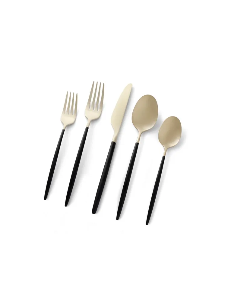 Oneida Aptitude 20 Pc. Black Flatware Set