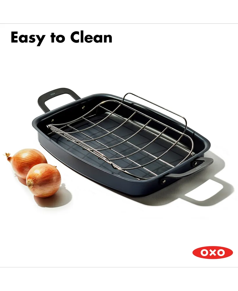 Oxo Obsidian Carbon Steel Roaster Pan & Rack