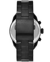 Diesel Men's Spiked Black-Tone Stainless Steel Bracelet Watch, 49mm