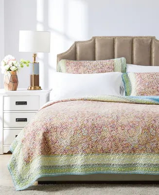 Greenland Home Fashions Palisades Pastel Quilt Set, 3-Piece Full - Queen