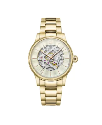 Kenneth Cole New York Women's Automatic Gold-tone Stainless Steel Bracelet Watch 36mm - Gold