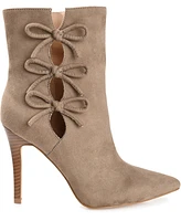 Journee Collection Women's Deandra Bow Detail Stiletto Dress Booties