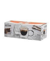 Godinger Alesia Espresso Double Wall Mugs, Set of 2