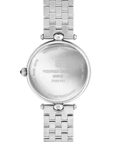 Frederique Constant Women's Swiss Art Deco Stainless Steel Bracelet Watch 30mm - Silver