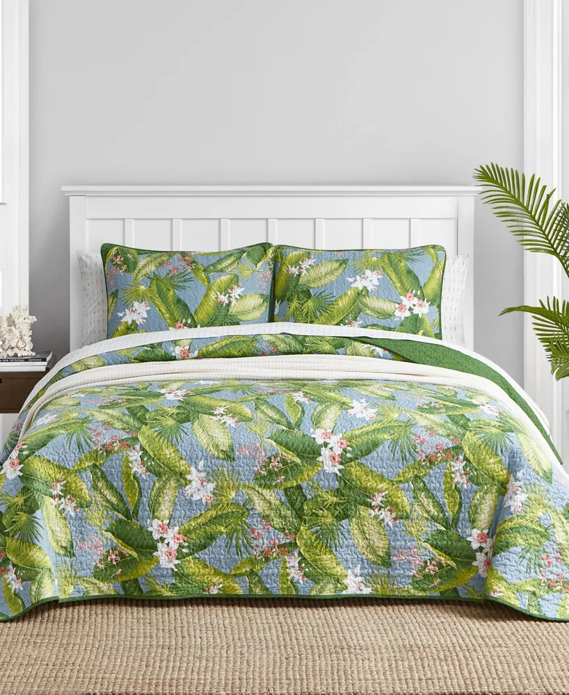 Tommy Bahama Home Aregada Dock Reversible Piece Quilt Set