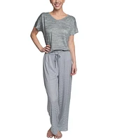 Hanes Women's Relaxed Butter-Knit Short Sleeve Pajama Set