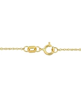 Peridot (1 1/3 ct. t.w.) and White Topaz (1/5 ct. t.w.) Trillion Halo Necklace in 10k Gold