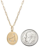 Wrapped Diamond Capricorn Constellation 18" Pendant Necklace (1/20 ct. tw) in 10k Yellow Gold, Created for Macy's