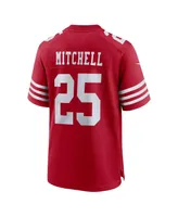 Men's Nike Elijah Mitchell Scarlet San Francisco 49Ers Team Player Game Jersey