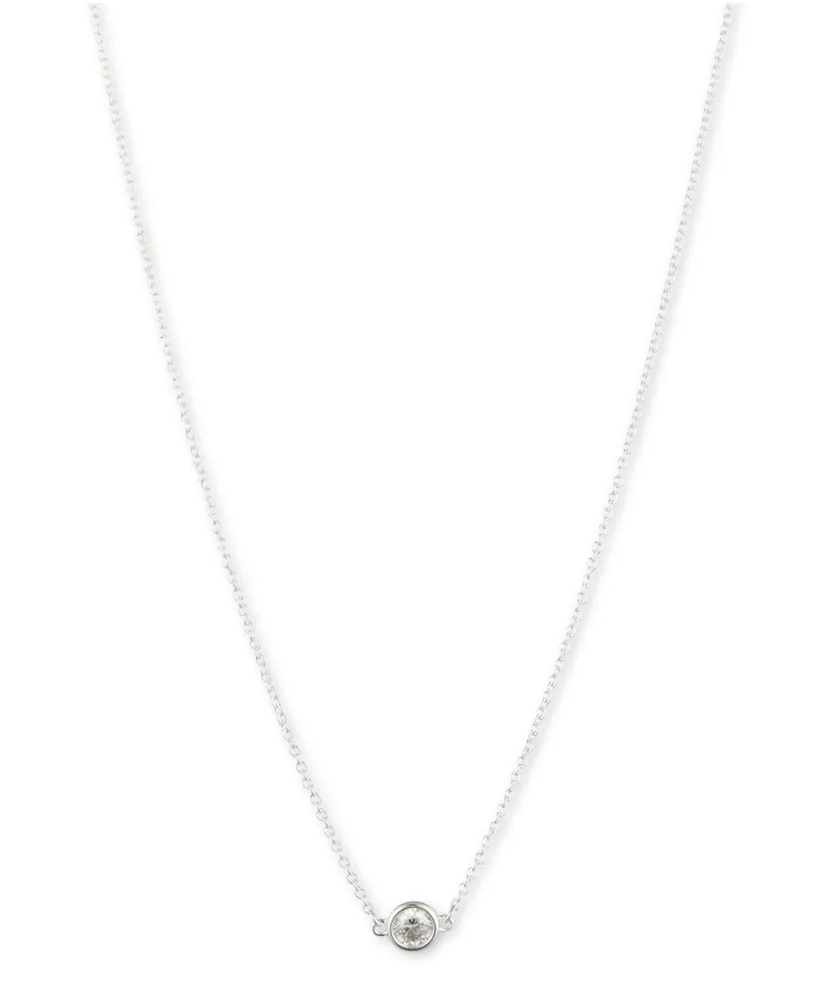 Lauren Ralph Lauren Sterling Silver and Cubic Zirconia Pendant Necklace