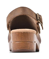White Mountain Women's Being Slingback Platform Clogs