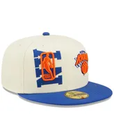 Men's New Era Cream and Blue York Knicks 2022 Nba Draft 59FIFTY Fitted Hat