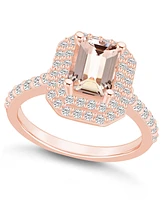 Morganite and Diamond (5/8 ct. t.w.) Halo Ring