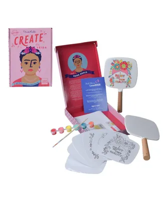 Kids Crafts Create Like Frida Self-Portrait Mirror Painting Craft Kit, Set of 16