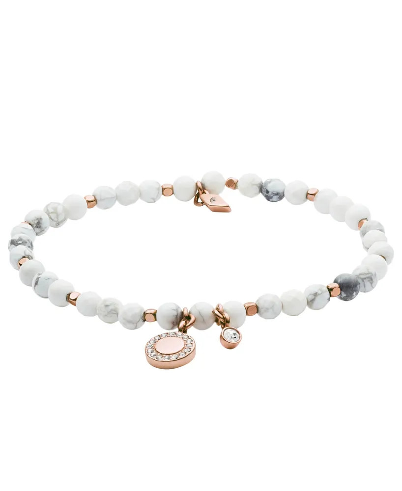 Georgia Howlite Bracelet - Rose Gold