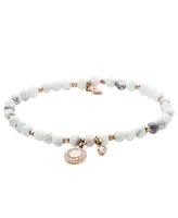 Georgia Howlite Bracelet - Rose Gold