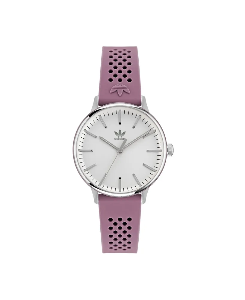 adidas Unisex Three Hand Code One Small Pink Silicone Strap Watch 35mm