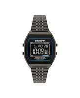 adidas Unisex Digital Two Black Stainless Steel Bracelet Watch 36mm