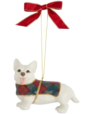 Christmas Tree Tartan Corgi Ornament