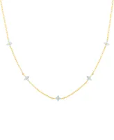 Girls Crew Blue Blossom Love Necklace - Gold