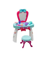 Vanity with Stool Accessories Set, 19 Pieces