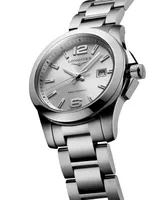 Longines Women's Swiss Automatic Conquest Stainless Steel Bracelet Watch 29mm