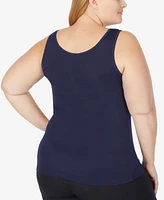 Cuddl Duds Plus Size SofTech Stretch Lace Detail Cami