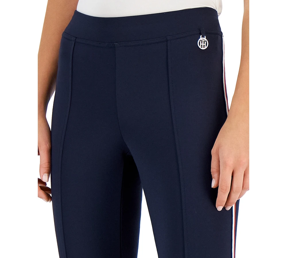 Tommy Hilfiger Women's Th Flex Global Tape Light Weight Ponte Pants