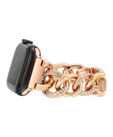 Anne Klein Women's Rose Gold-Tone and Silver-Tone Alloy Metal Chain Link Bracelet designed for Apple Watch 42mm (Series 1