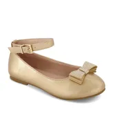 Jessica Simpson Little Girls Amy Bow Ballet Flats - Soft Gold