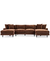Closeout! Mariyah Fabric 3-Pc. Double Chaise, Created for Macy's