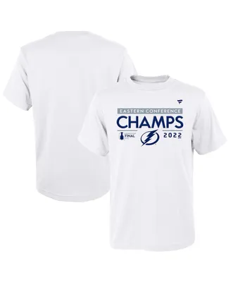 Big Boys and Girls Fanatics White Tampa Bay Lightning 2022 Eastern Conference Champions Locker Room T-shirt