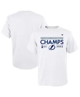 Big Boys and Girls Fanatics White Tampa Bay Lightning 2022 Eastern Conference Champions Locker Room T-shirt