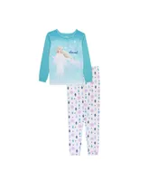 Big Girls Frozen T-shirt and Pajama, 2 Piece Set