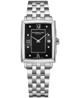 Raymond Weil Women's Swiss Toccata Diamond (1/5 ct. t.w.) Stainless Steel Bracelet Watch 22.6x28.1mm