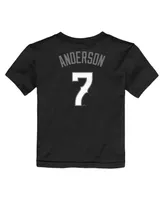 Toddler Unisex Nike Tim Anderson Black Chicago White Sox City Connect Name & Number T-shirt