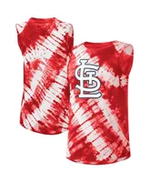 Women's Touch Red St. Louis Cardinals Money Ball Tie-Dye Tank Top