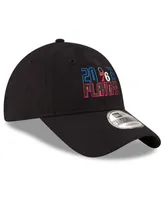 Men's New Era Black Philadelphia 76ers 2022 Nba Playoffs Bubble Letter 9TWENTY Adjustable Hat