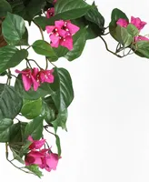 Nearly Natural Bougainvillea Hanging Basket