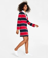 Tommy Hilfiger Women's Rugby Collared Dress - Preppy Stripes