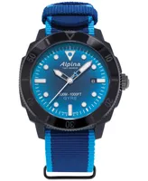 Alpina Men's Swiss Automatic Seastrong Gyre Blue Plastic Strap Watch 44mm - Limited Edition