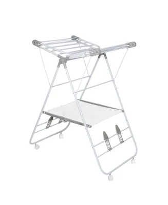 Folding Wing Clothes Dryer with Wheels