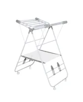 Folding Wing Clothes Dryer with Wheels