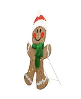 Pre-Lit Gingerbread Cookie Couple, 35"