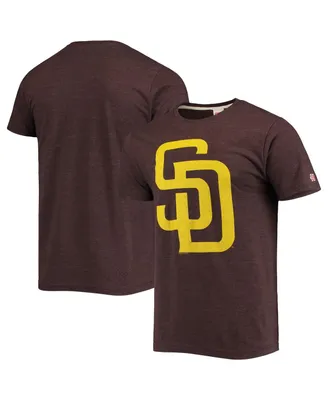 Men's Homage Brown San Diego Padres Hand Drawn Logo Tri-Blend T-shirt