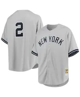 Men's Mitchell & Ness Derek Jeter Gray New York Yankees 1998 Cooperstown Collection Road Authentic Jersey