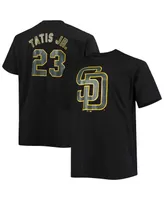 Men's Fanatics Fernando Tatis Jr. Black San Diego Padres Big and Tall Wordmark Name Number T-shirt