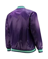 Men's Mitchell & Ness Big and Tall Nba All-Star Game Hardwood Classics Satin Full-Snap Jacket